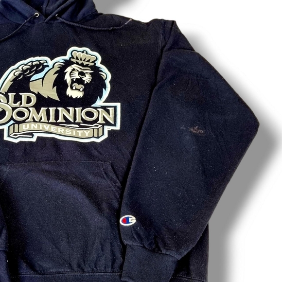 Champion Hoodie Old Dominion University Mens Navy Hooded Sweater Size Medium. - Picture 2 of 7